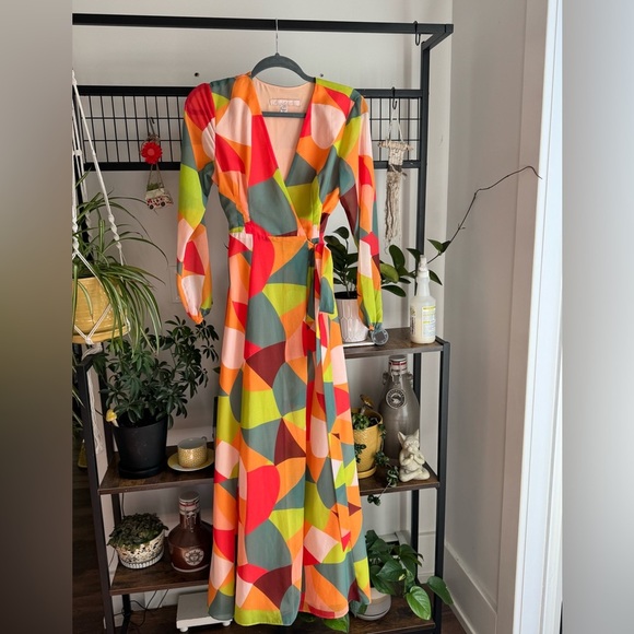 Hutch Dresses & Skirts - Hutch from Anthropology (blogger fav) geometric true wrap dress. SP